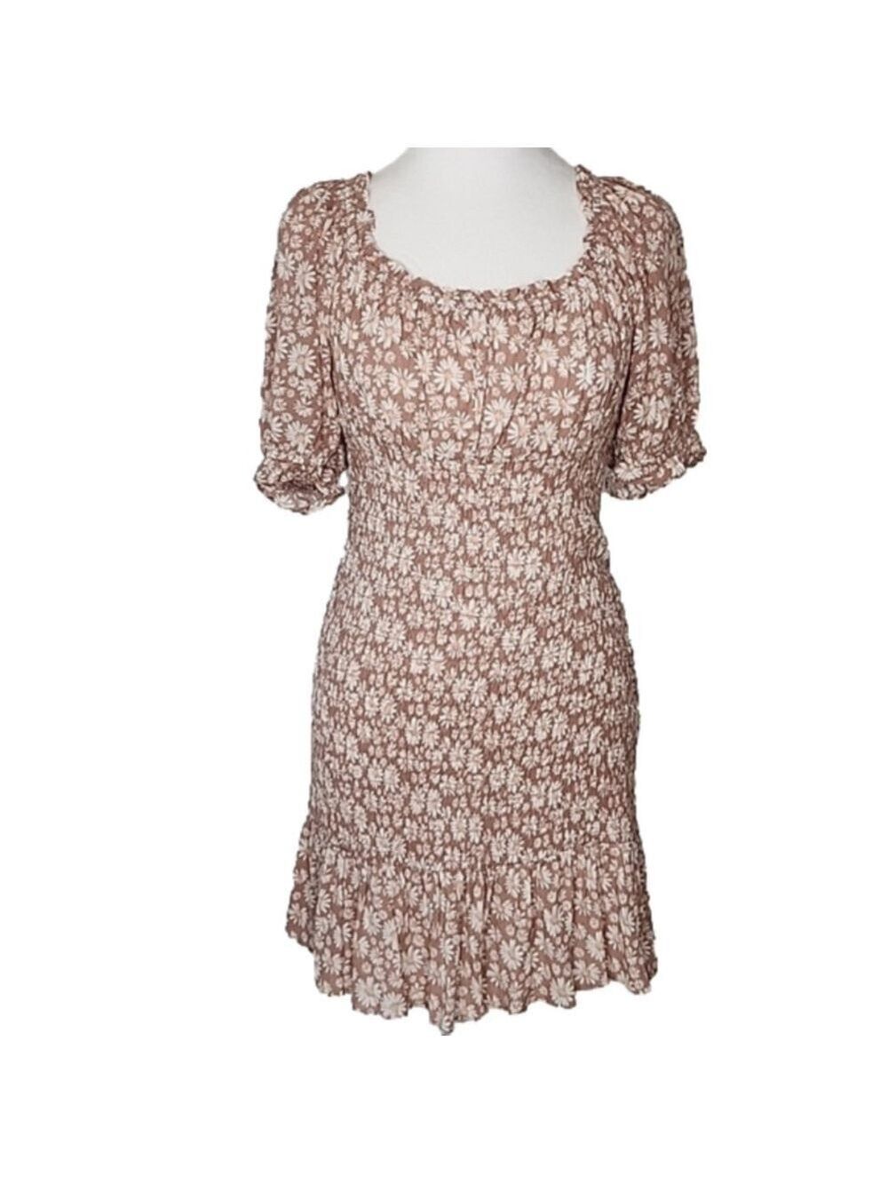 Summer Peasant Dress Flowers Size Small